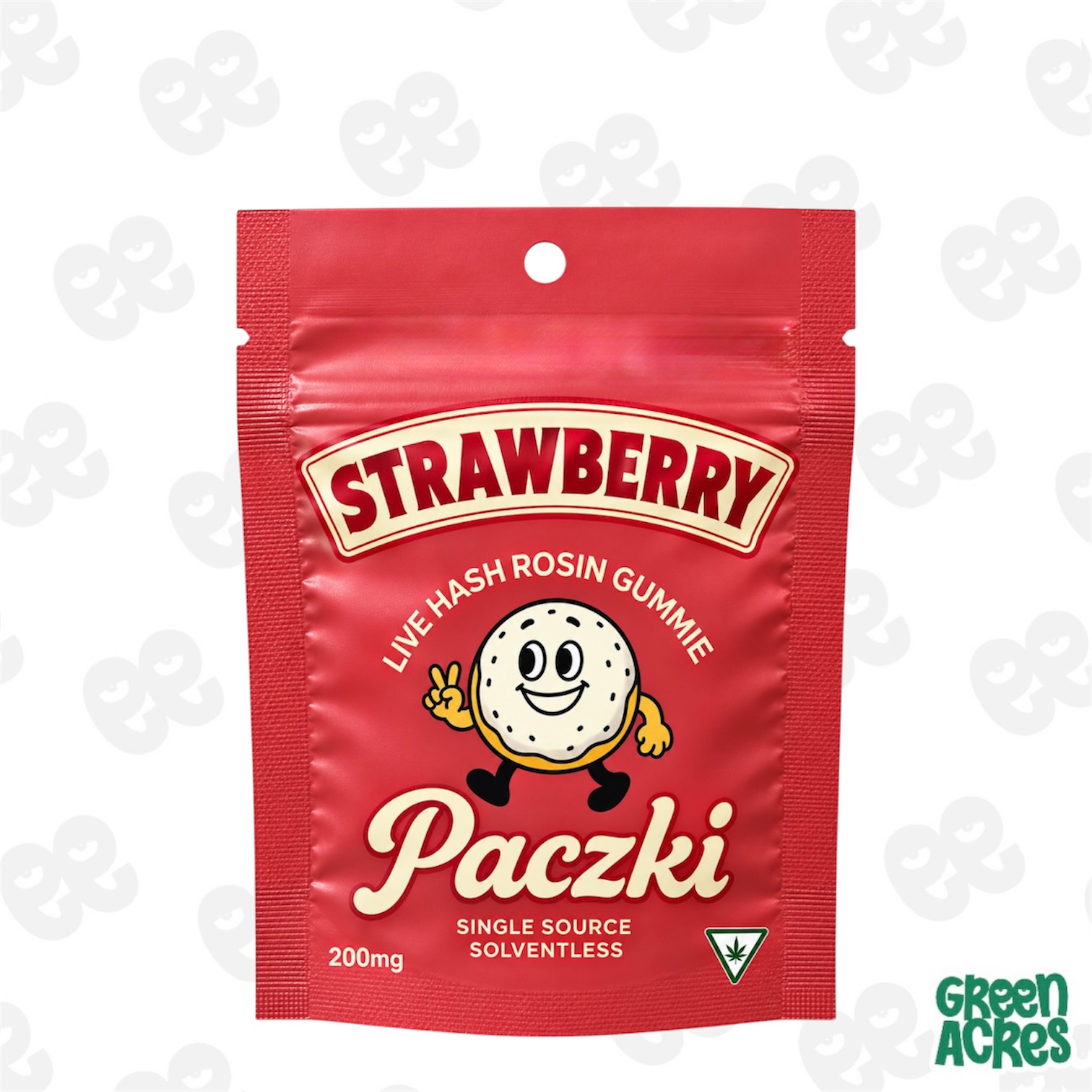 Paczki: Strawberry 200MG Live Rosin Gummy