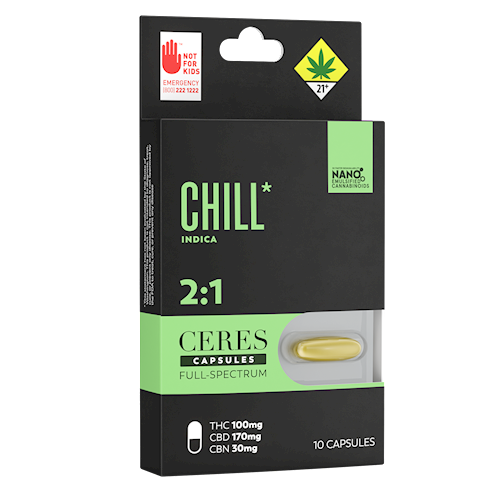 Chill 2:1 Indica Capsules 10-Pack | 300mg