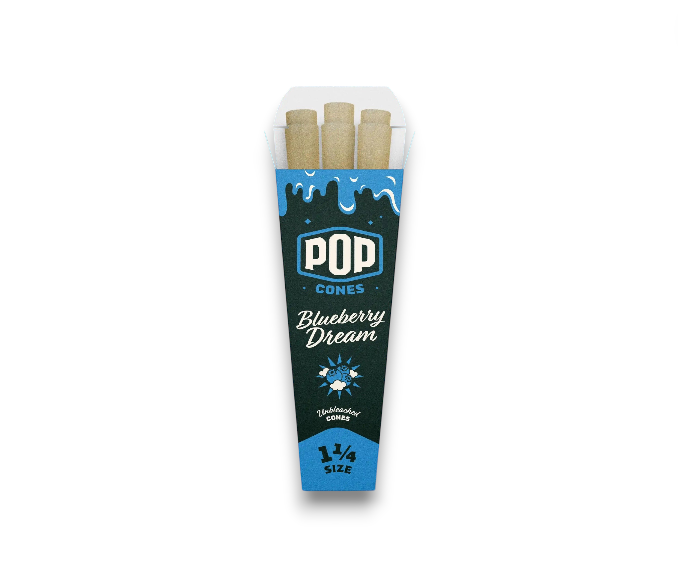 POP Cones Unbleached 1-1/4- Blueberry Dream