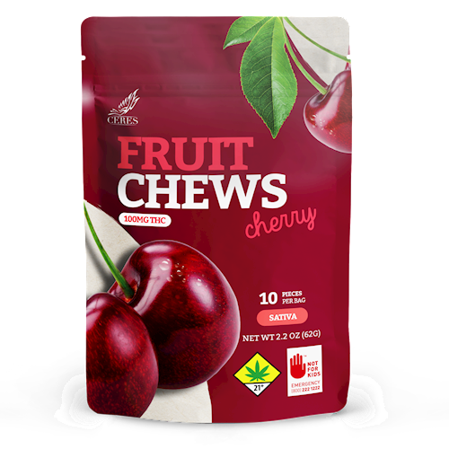 Cherry Fruit Chews Sativa | 100mg (DOH)