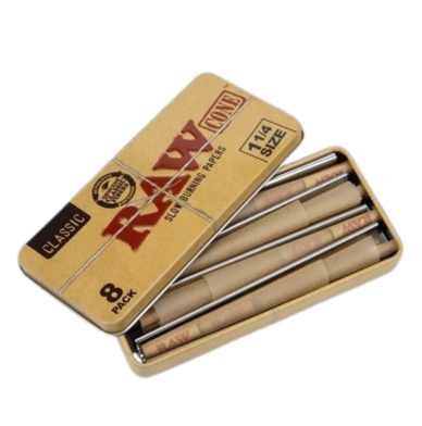 Raw  Cones 1 1/4 8pk Tin
