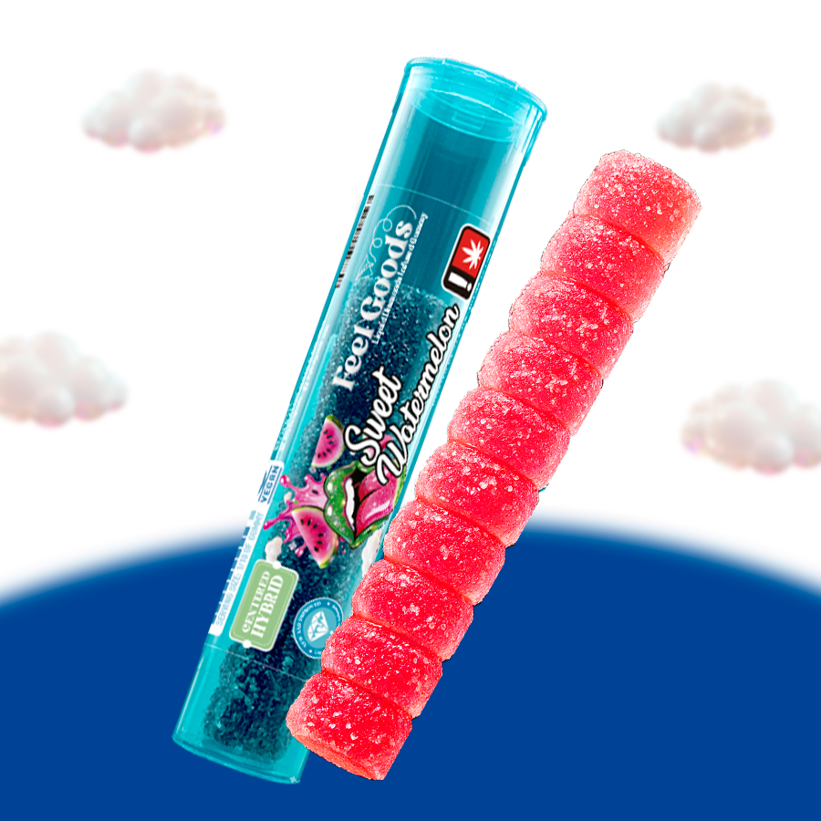 100mg Watermelon Indica - Gummy Straw - Feel Goods