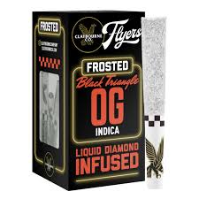 FLYERS FROSTED - INFUSED PREROLL - 5PK - INDICA - BLACK TRIANGLE OG