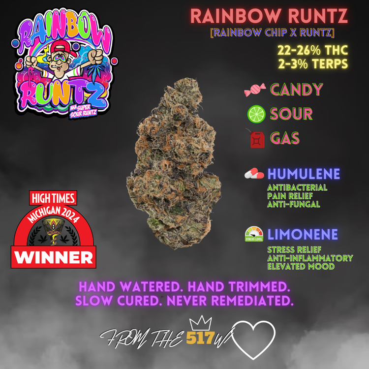 517 Premier Rainbow Runtz Hand Roll