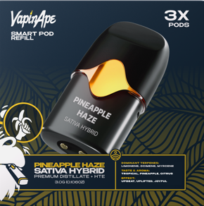 Vapin Ape Pineapple Haze 3-pk pods w/ Battery (3.0g)