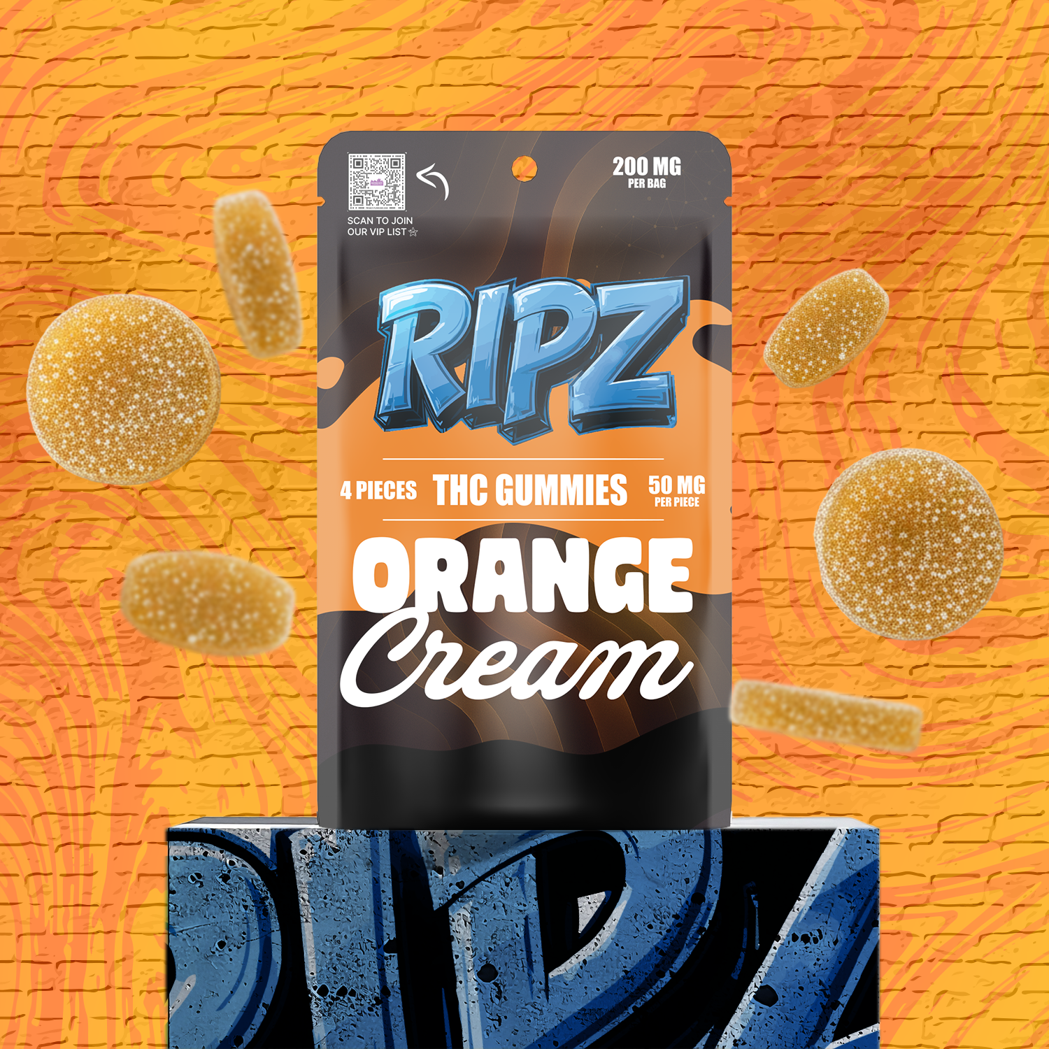 Ripz | Orange Cream | 200mg 4x50 Gummies