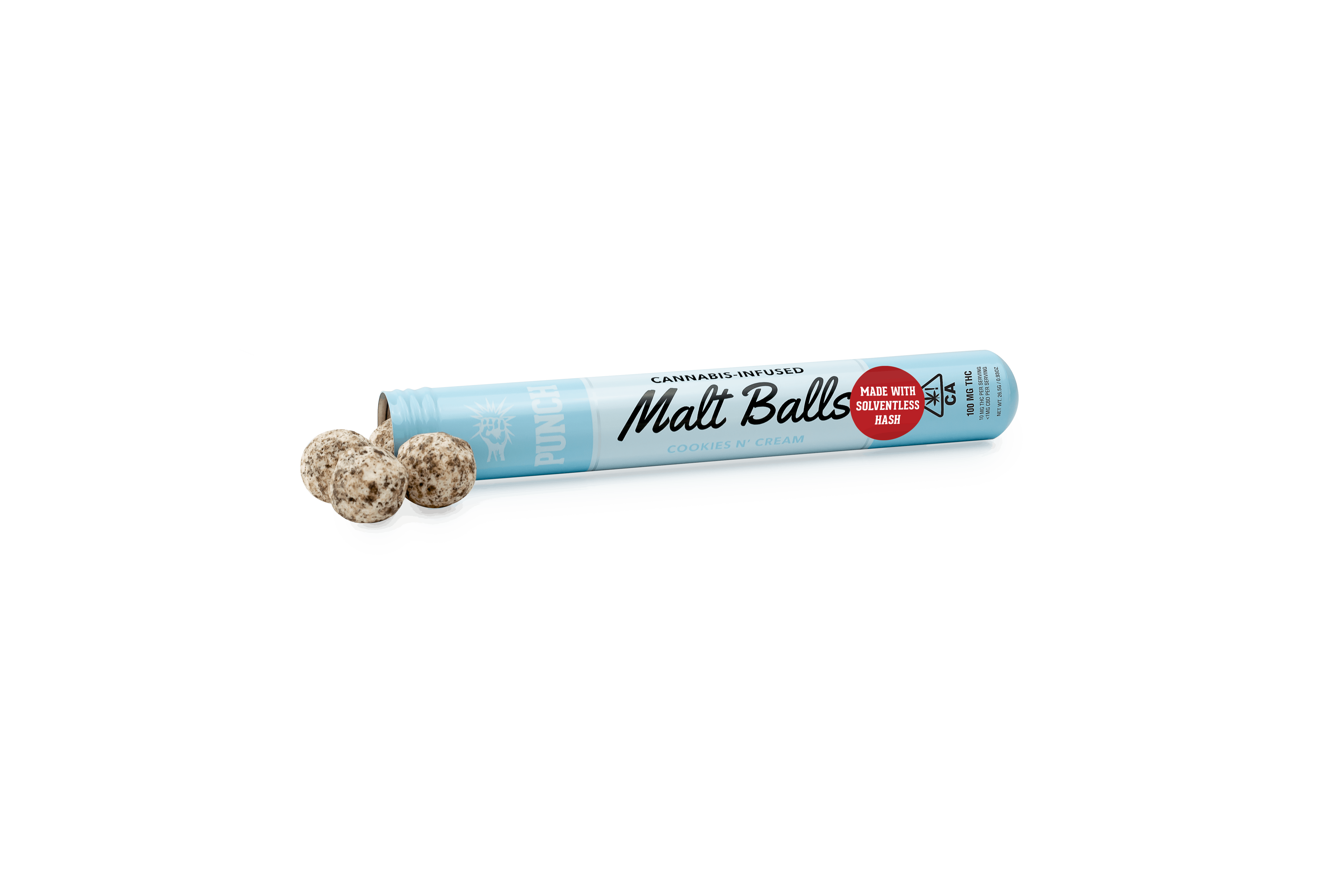 Punch Edibles | Cookies N' Cream Malt Balls   100 Mg   10 Pack