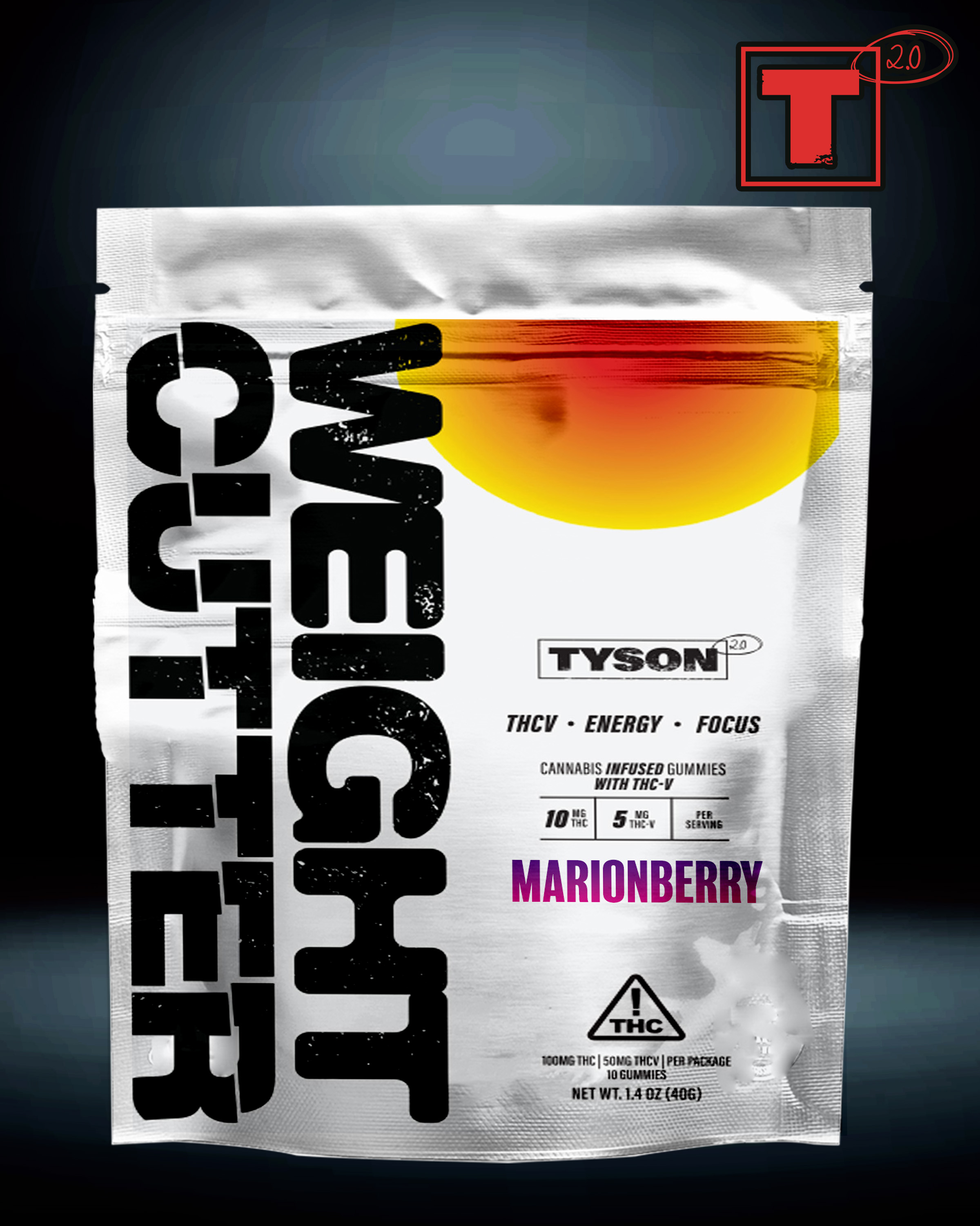 Tyson | 100mg | Marionberry | THCV Weight Cutter | 10pk