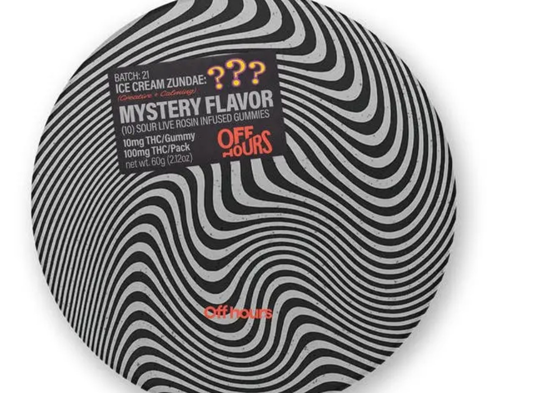 Off Hours - Ice Cream Zundae "Mystery Flavor" Live Rosin 10pk Sour Gummies - 100mg