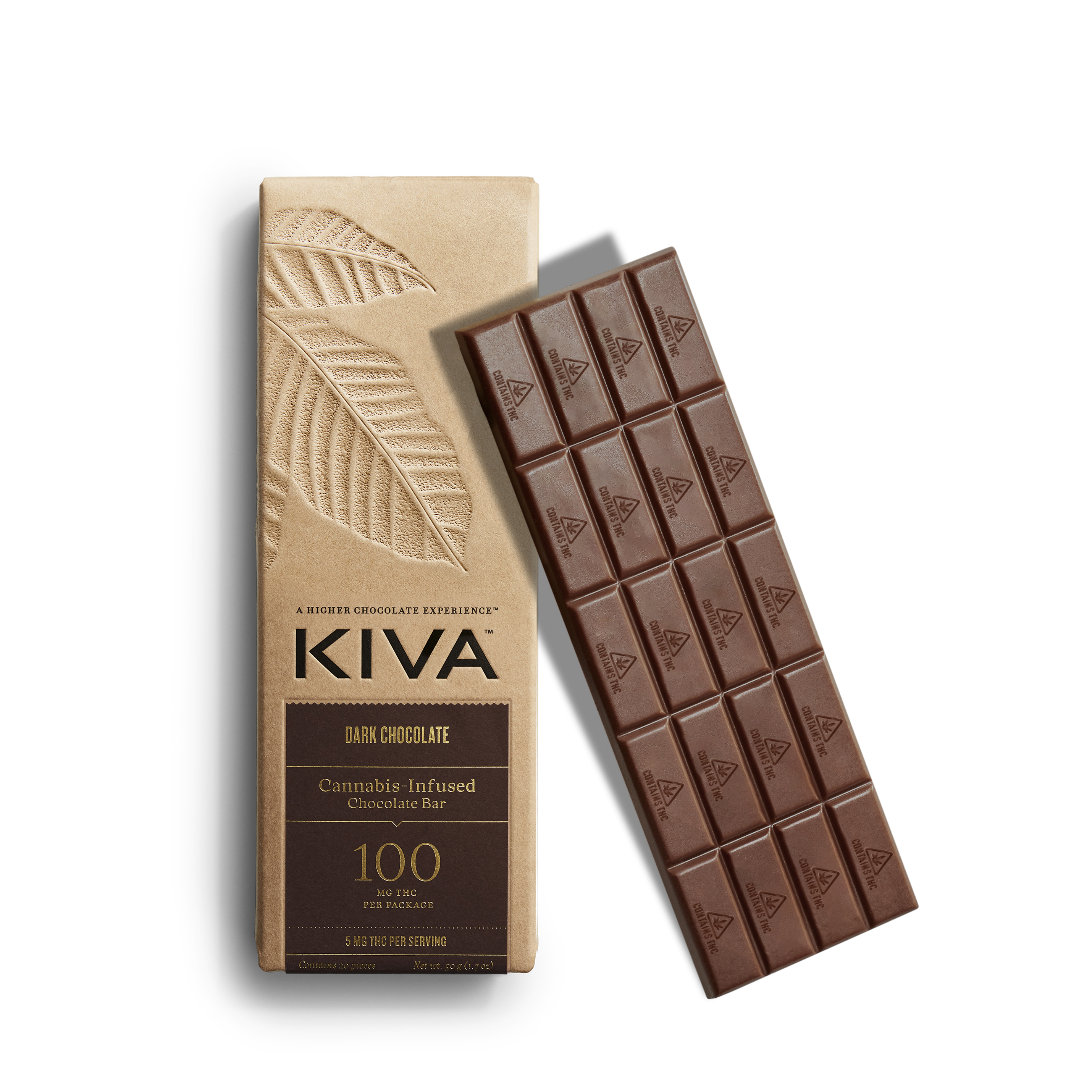 Kiva | Dark Chocolate Bar | 100mg