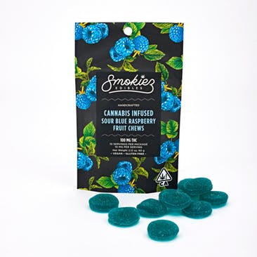 Smokiez | Sour Blue Raspberry Fruit Chews | 100mg