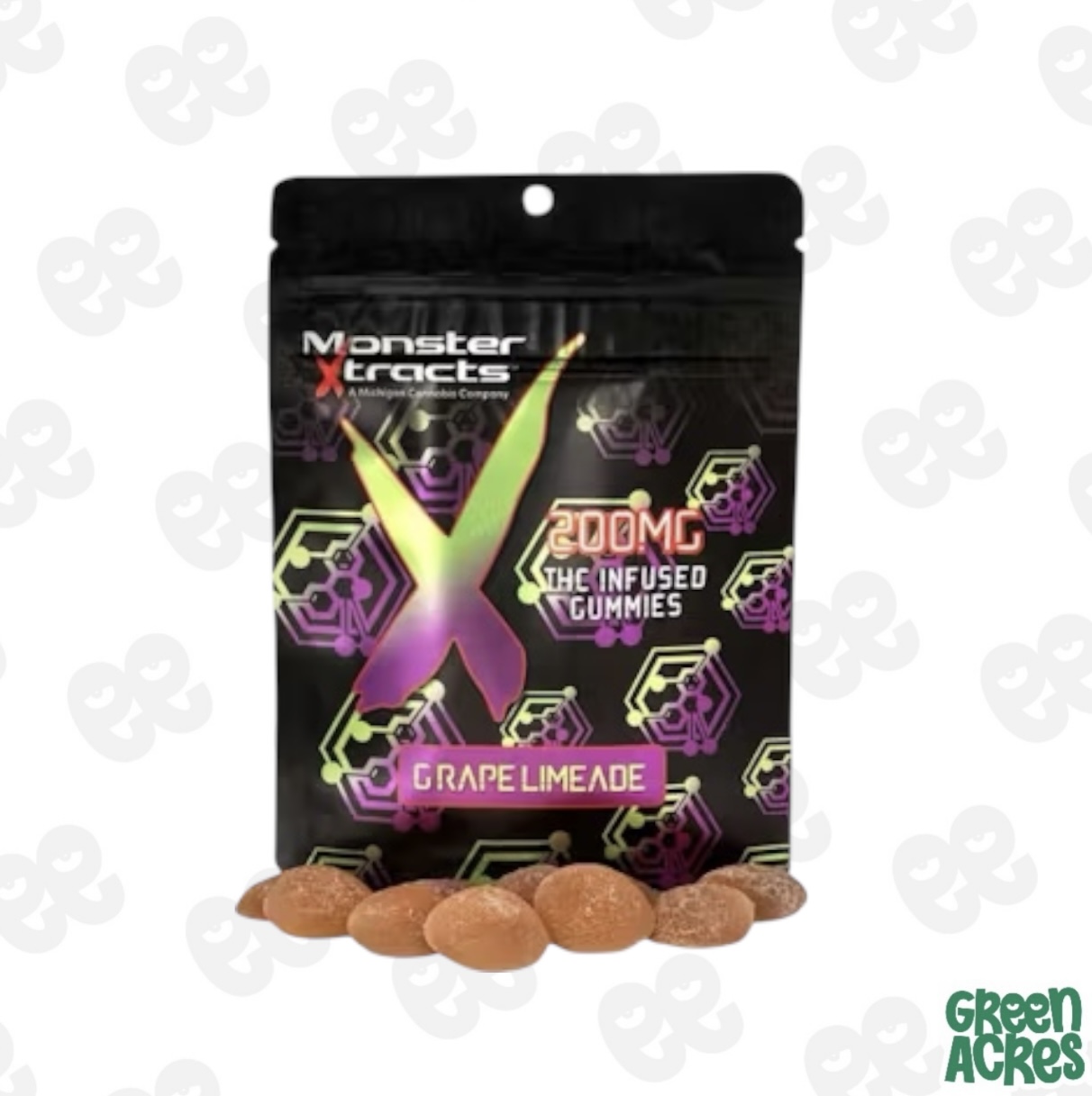 Monster: Grape Limeade 200mg Infused Gummies