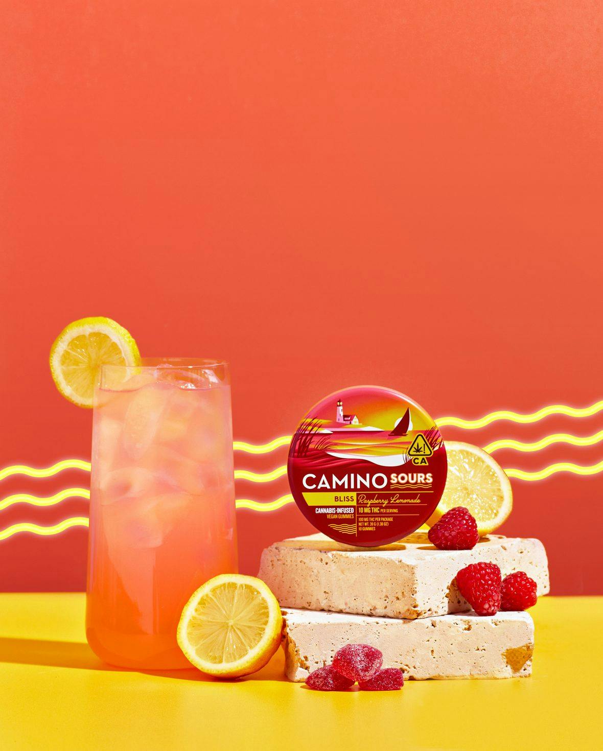 Camino | Raspberry Lemonade Gummies | 100mg | 10pk