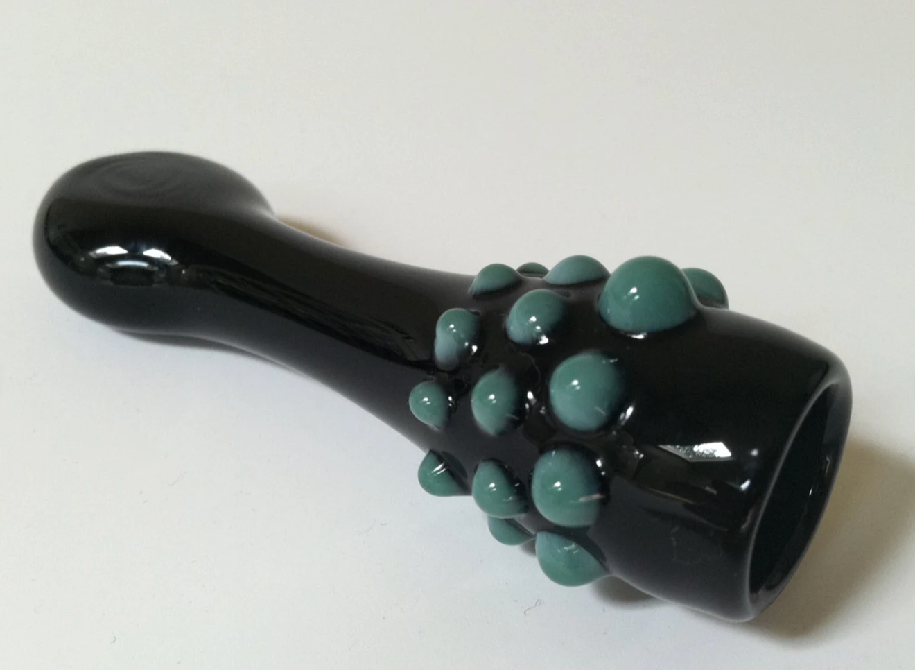 Shiny Black w/ Blue Dots Bat Pipe