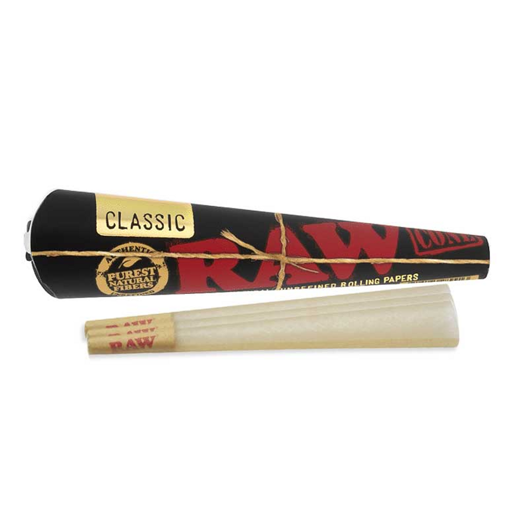 RAW Classic Black King Size 3pk Cones