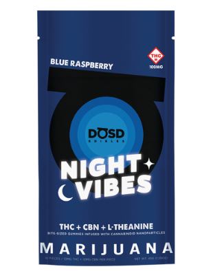 DOSD GUMMY NIGHT VIBES BLUE RASPBERRY 1:1 (I) [10PK] 100MG