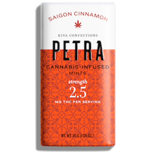 Kiva Confections Petra Cinnamon Mints 100mg THC : 100mg CBD