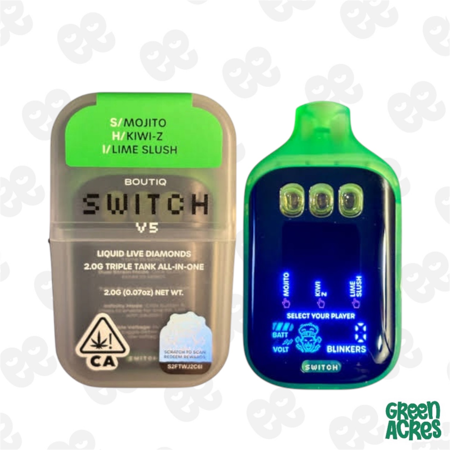 Boutiq: Mojito X Kiwi-Z X Lime Slush 2G Switch Disposable