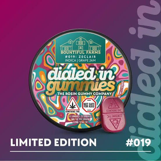 Dialed In | LTO | Rosin Gummies | Grape Jam x Zeclair | 100mg