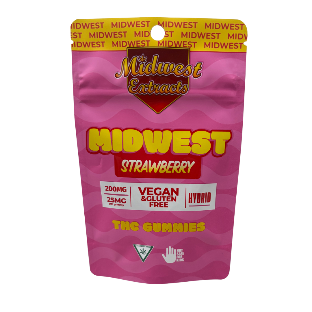 Midwest Extracts - 200mg Gummies - Strawberry