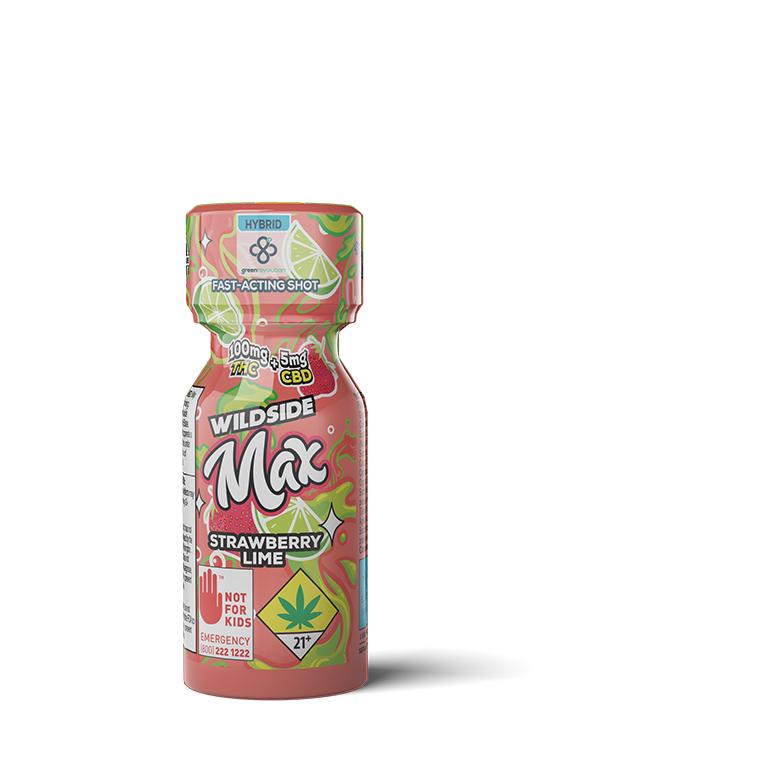 Strawberry Lime Wildside Max Shot [100 mg THC + 5mg CBD]