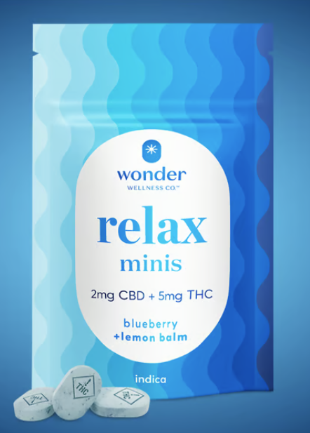 40ct/5mg Relax Mini Troches [5:2 THC:CBD] (Blueberry)