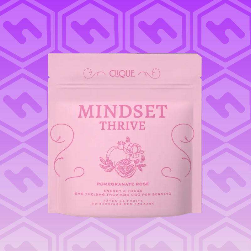 Clique | Thrive | Pomegranate Rose 1:1:1 | THC:THCv:CBG | 20 pack