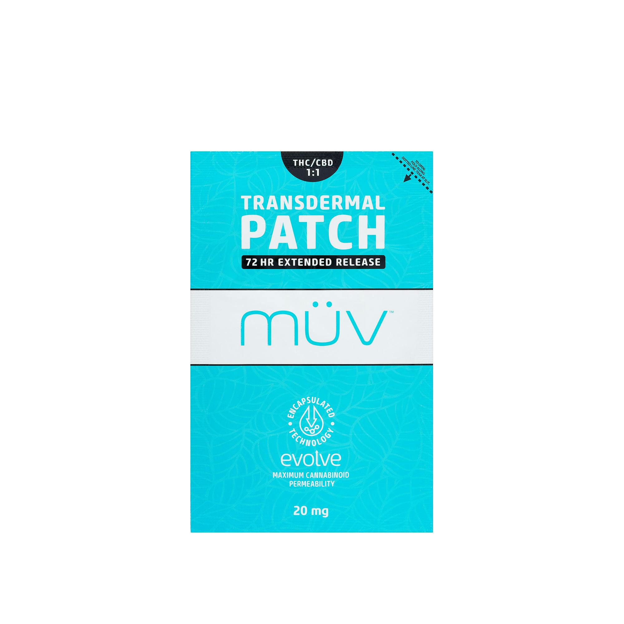 MUV: 1:1 Transdermal Patch 10mg THC | 10mg CBD