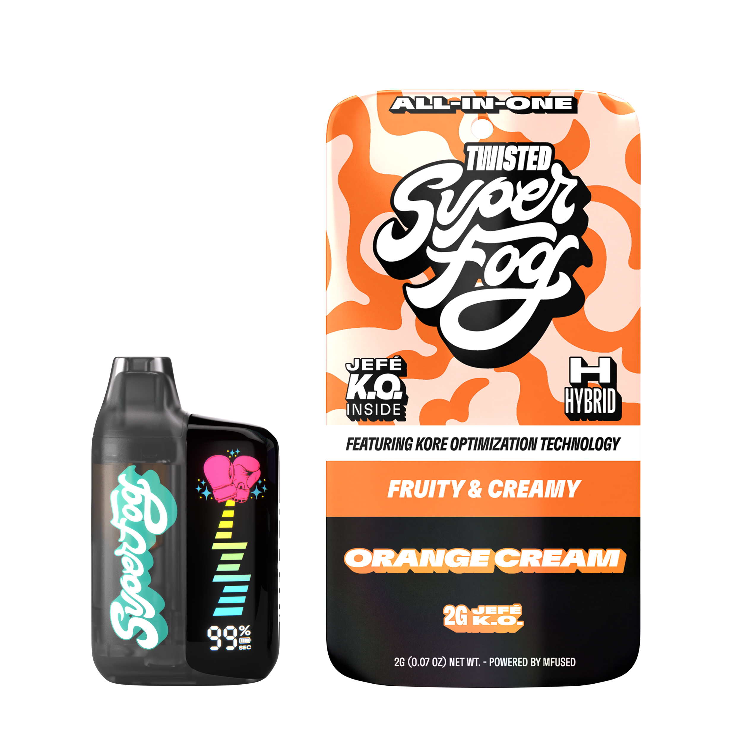 Disposable Super Fog Twisted Jefe KO XL | Orange Cream (H) Mfused