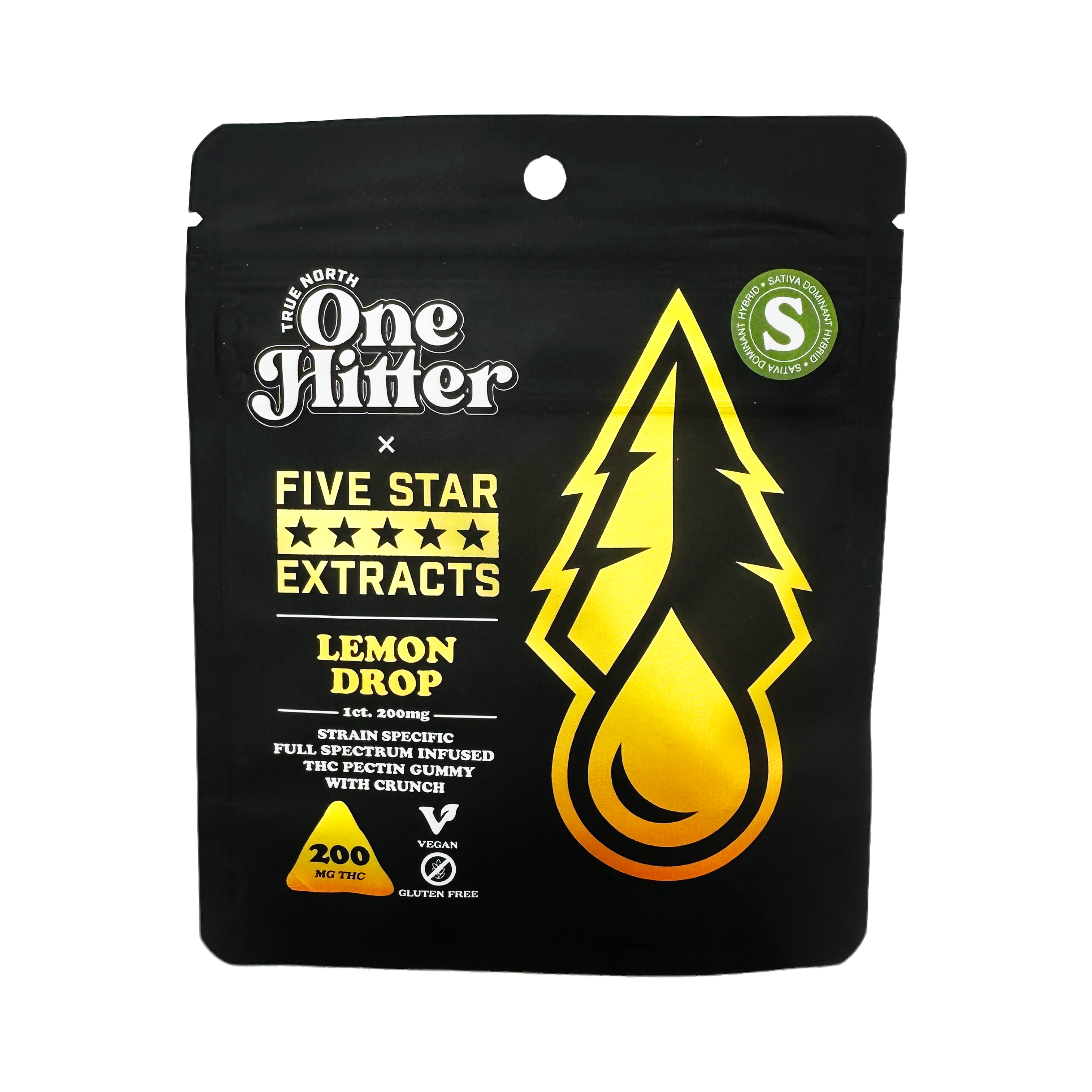 True North | 200mg Full Spectrum One Hitter Gummy | Lemon Drop