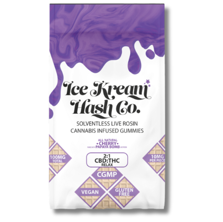 Ice Kream Hash Co - Cherry - 200mg 2:1 CBD Live Rosin Gummy