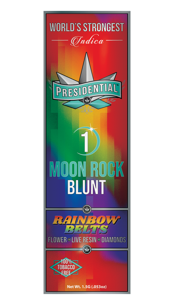 Presidential | Rainbow Belts | Distillate Diamonds Moon Rock Blunt 1.5g