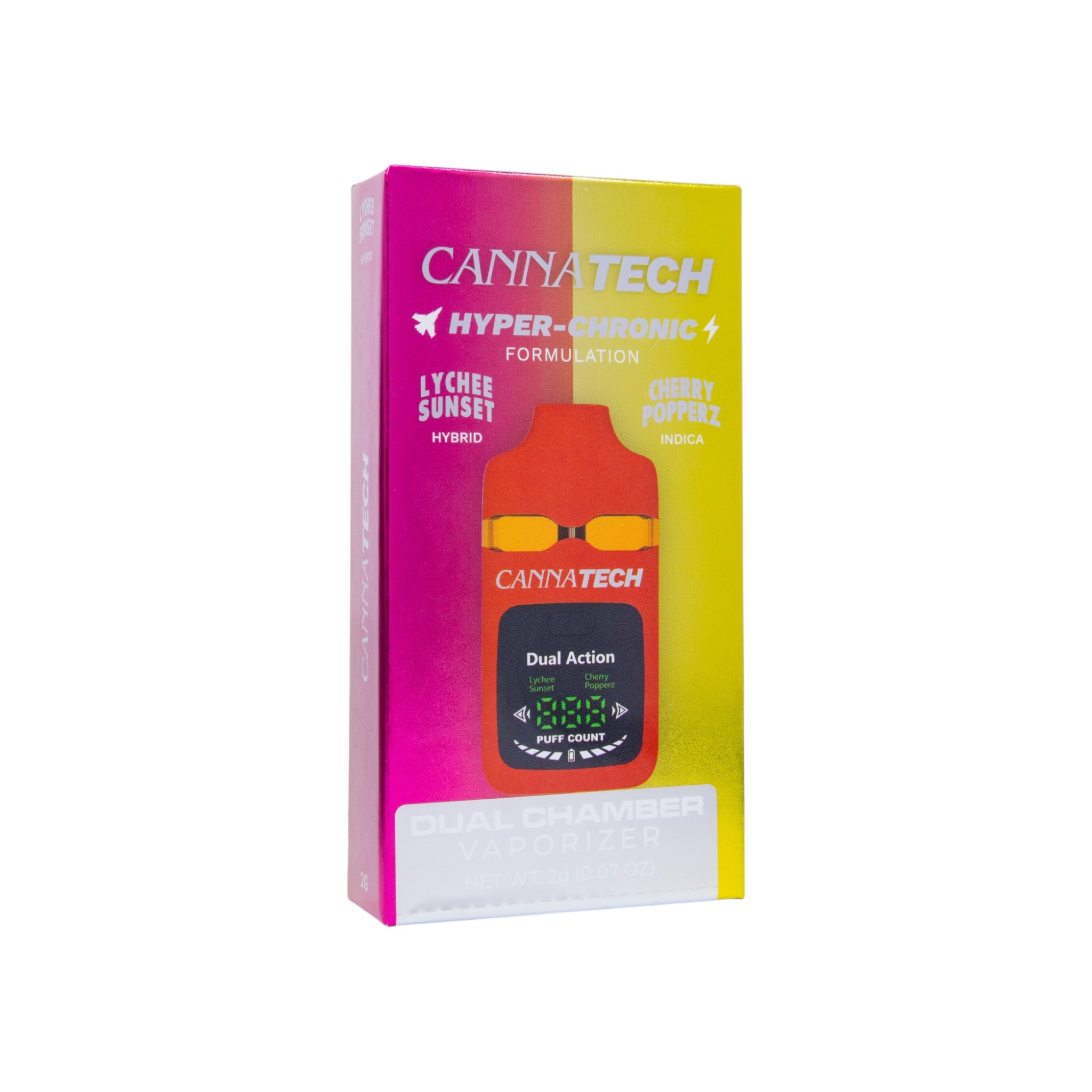 Cannatech Lychee Sunset x Cherry Popperz Dual Chamber Vape