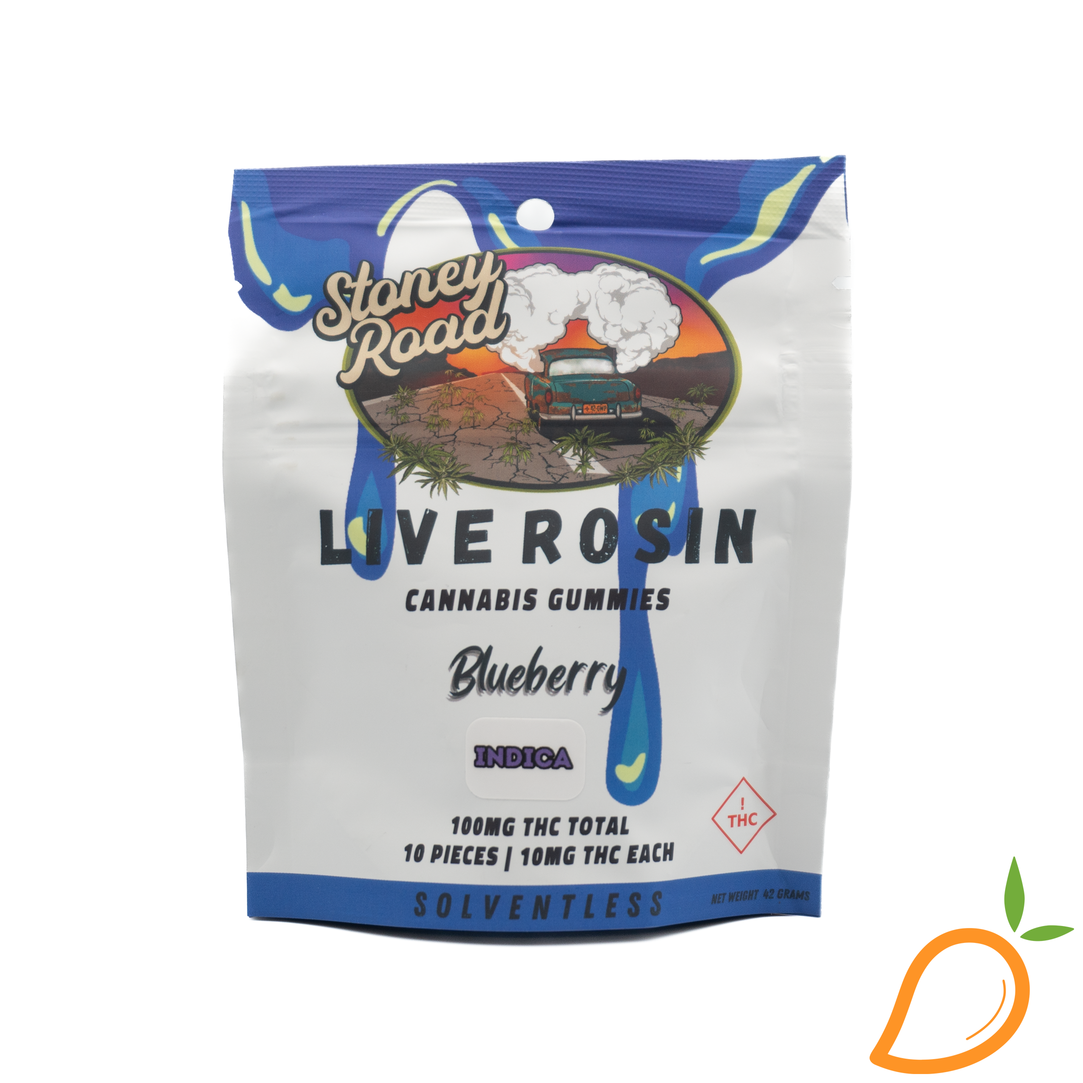 100mg Blueberry Live Rosin Gummies