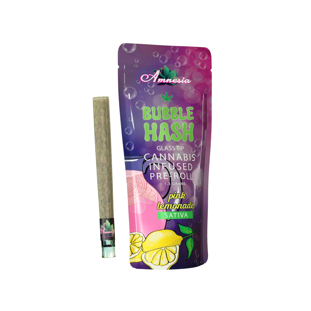 Amnesia - 1.3g Bubble Hash Pre-Roll - Pink lemonade