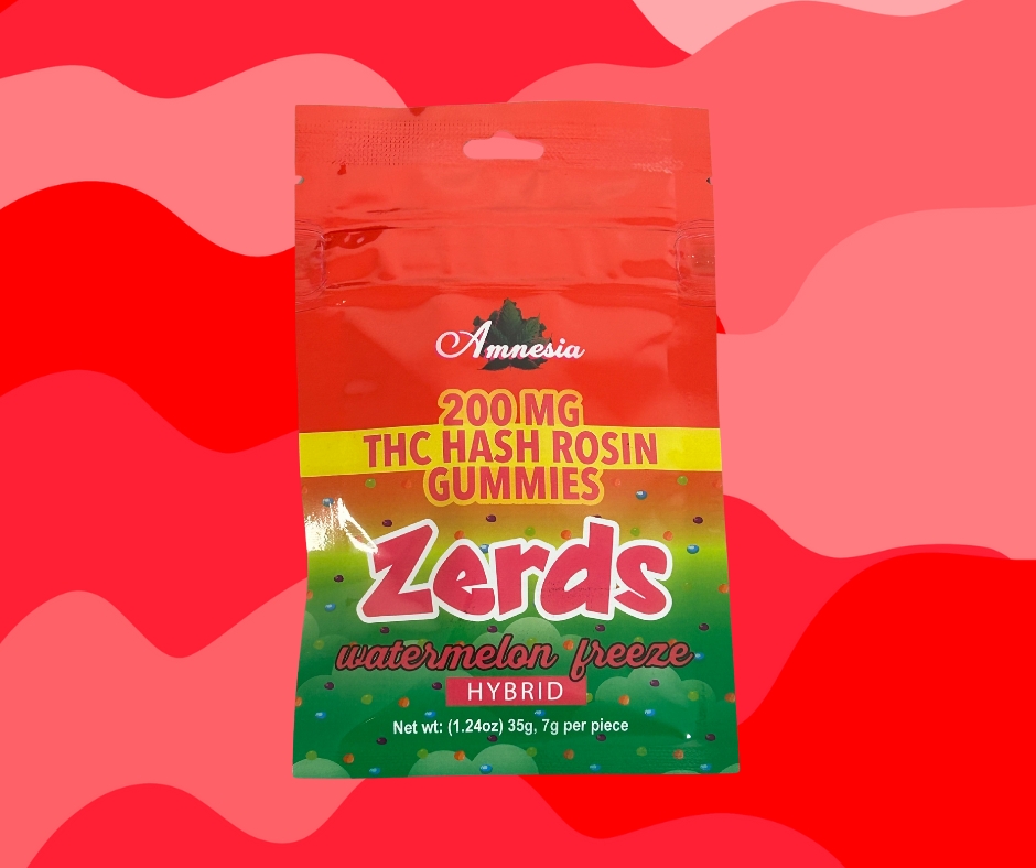 Zerds - 200mg Hash Rosin Gummies - Watermelon Freeze