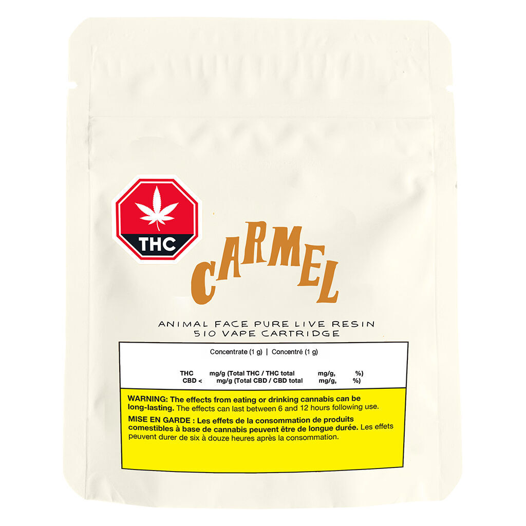 Carmel - Animal Face Pure Live Resin 510 Thread Cartridge - 1g