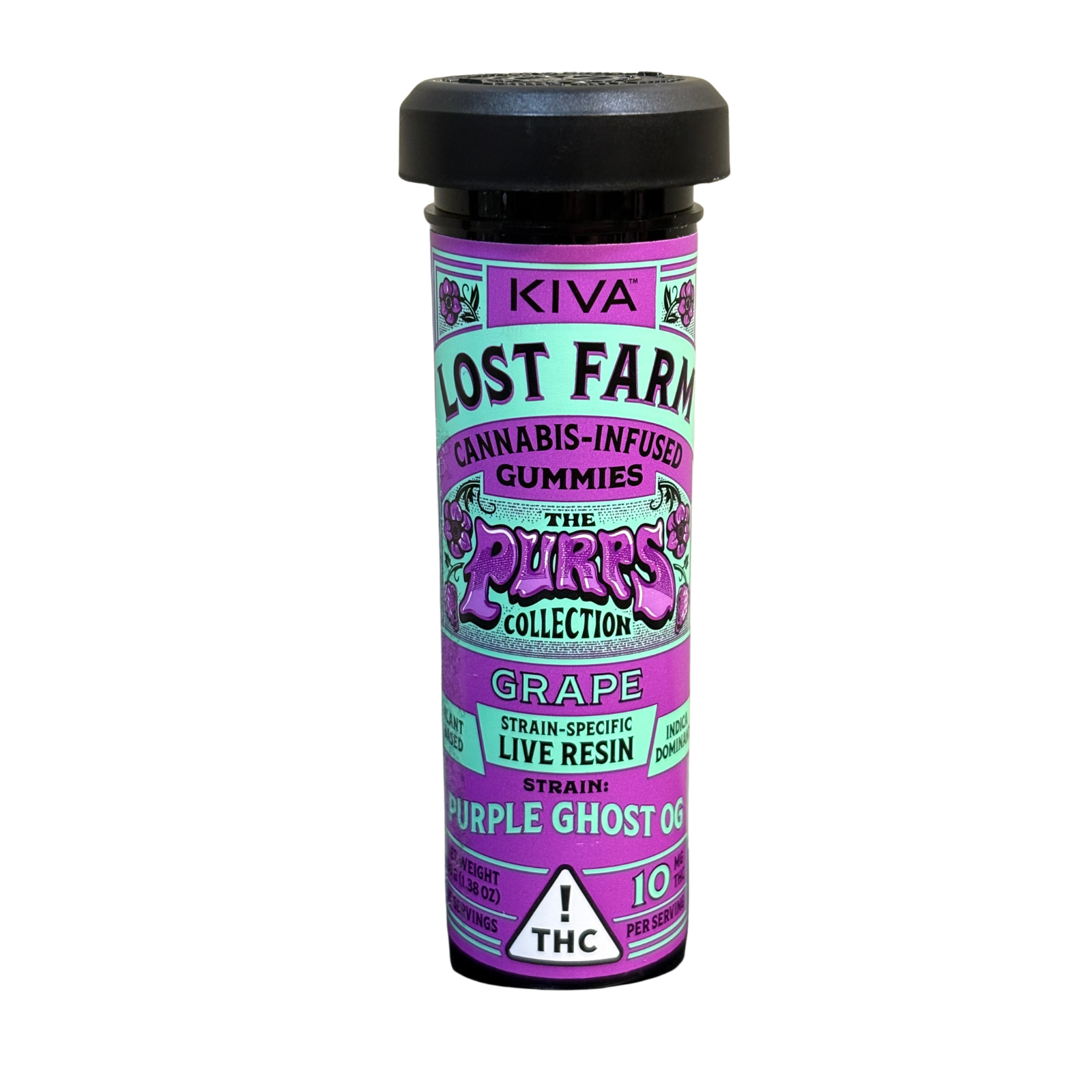 Kiva Lost Farms Grape 100mg LR Gummy