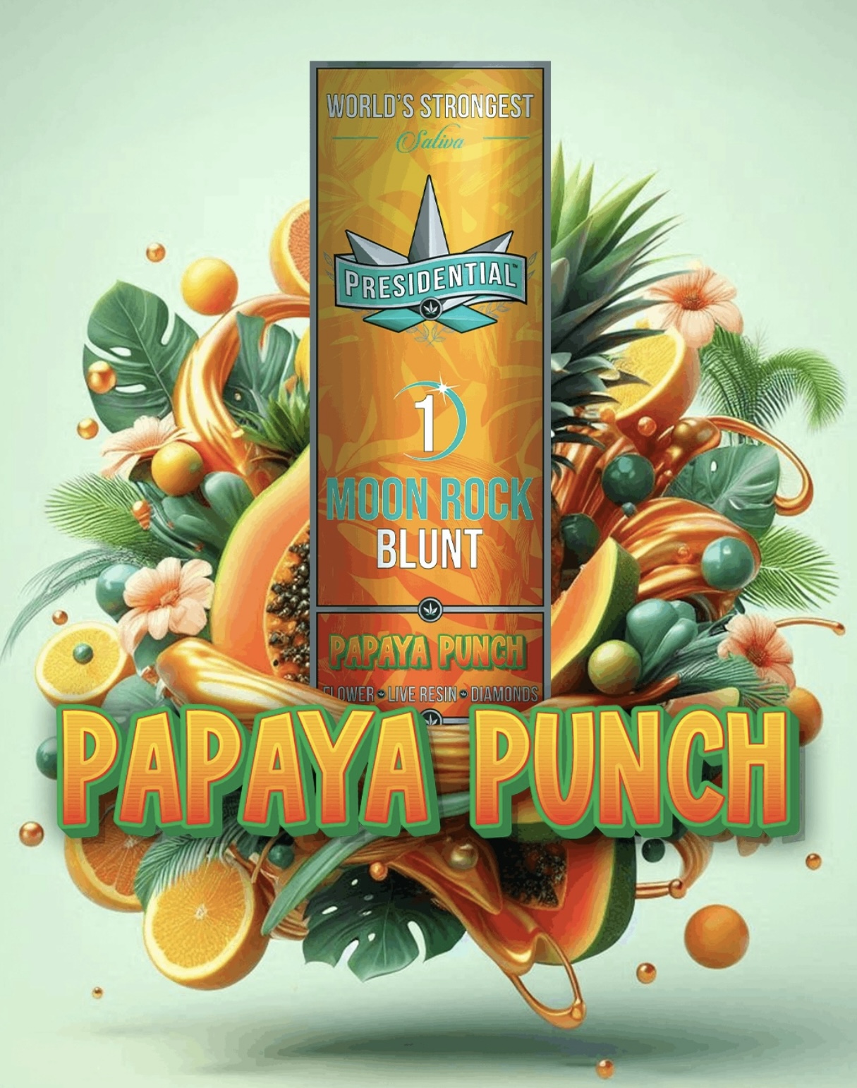 Presidential: Papaya Punch 1.5G Moon Rock Infused Blunt