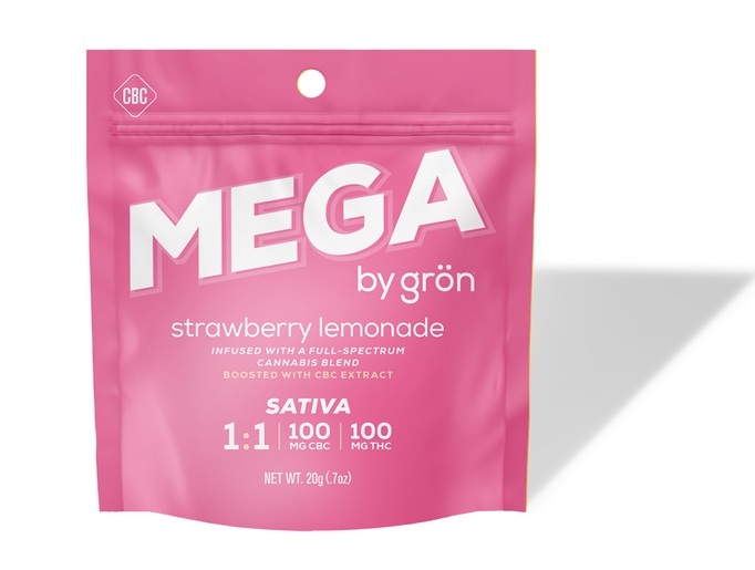 Grön Strawberry Lemonade 1:1 CBC:THC MEGA PEARLS