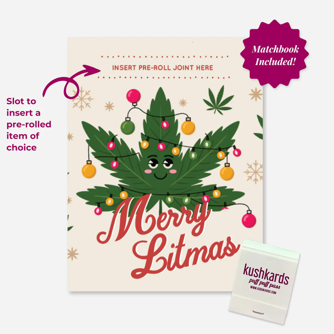 kushkards One Hitter Greeting Cards - Litmas