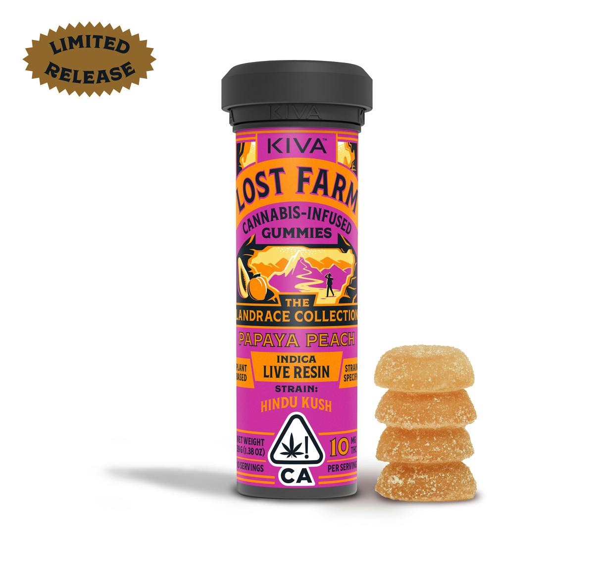 EDIBLE (GUMMIES) - - PAPAYA PEACH - HINDU KUSH LIVE RESIN