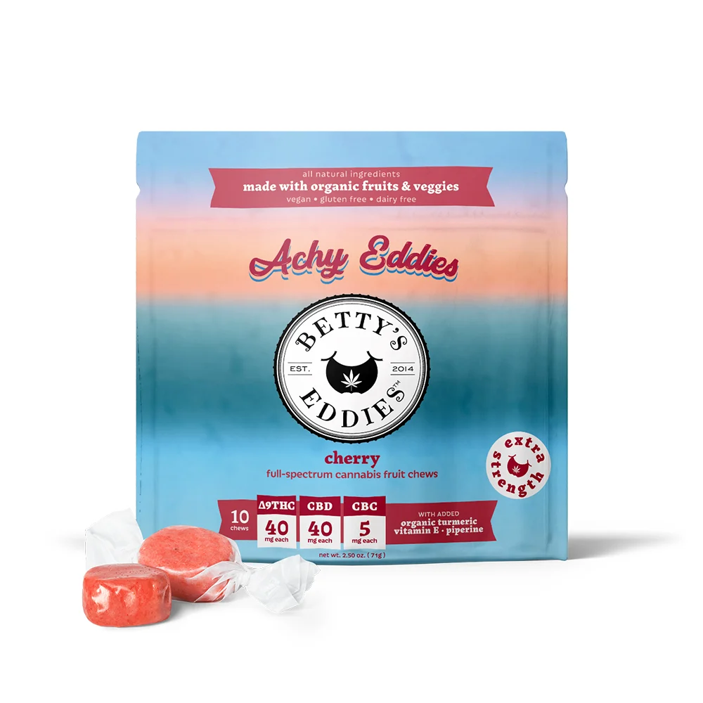 Chews (400mg) Achy Cherry 10ct (400mg THC: 400mg CBD: 50mg CBG)