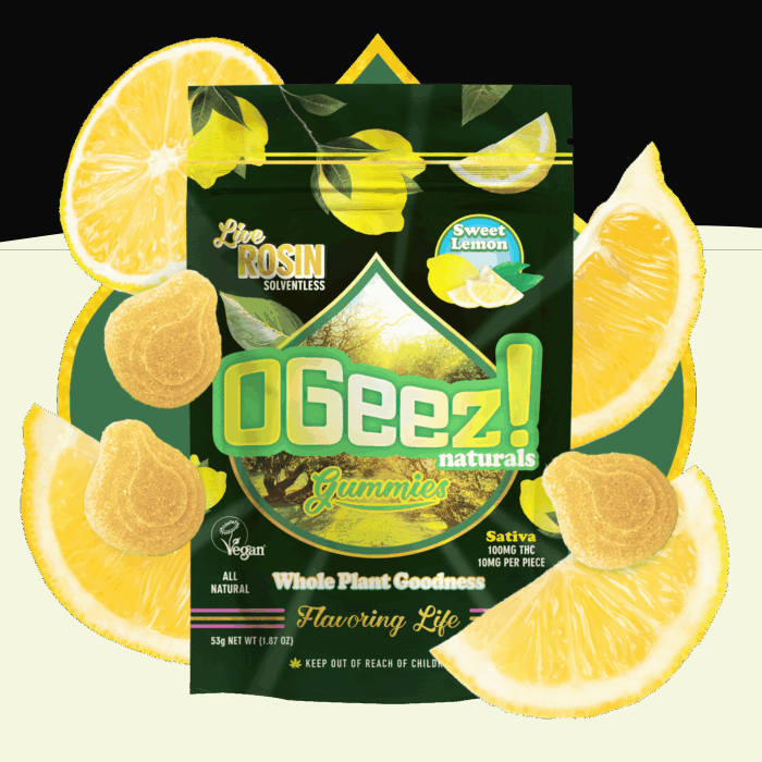 Sweet Lemon - Sativa - Live Rosin - Gummies - 100mg (10pk)