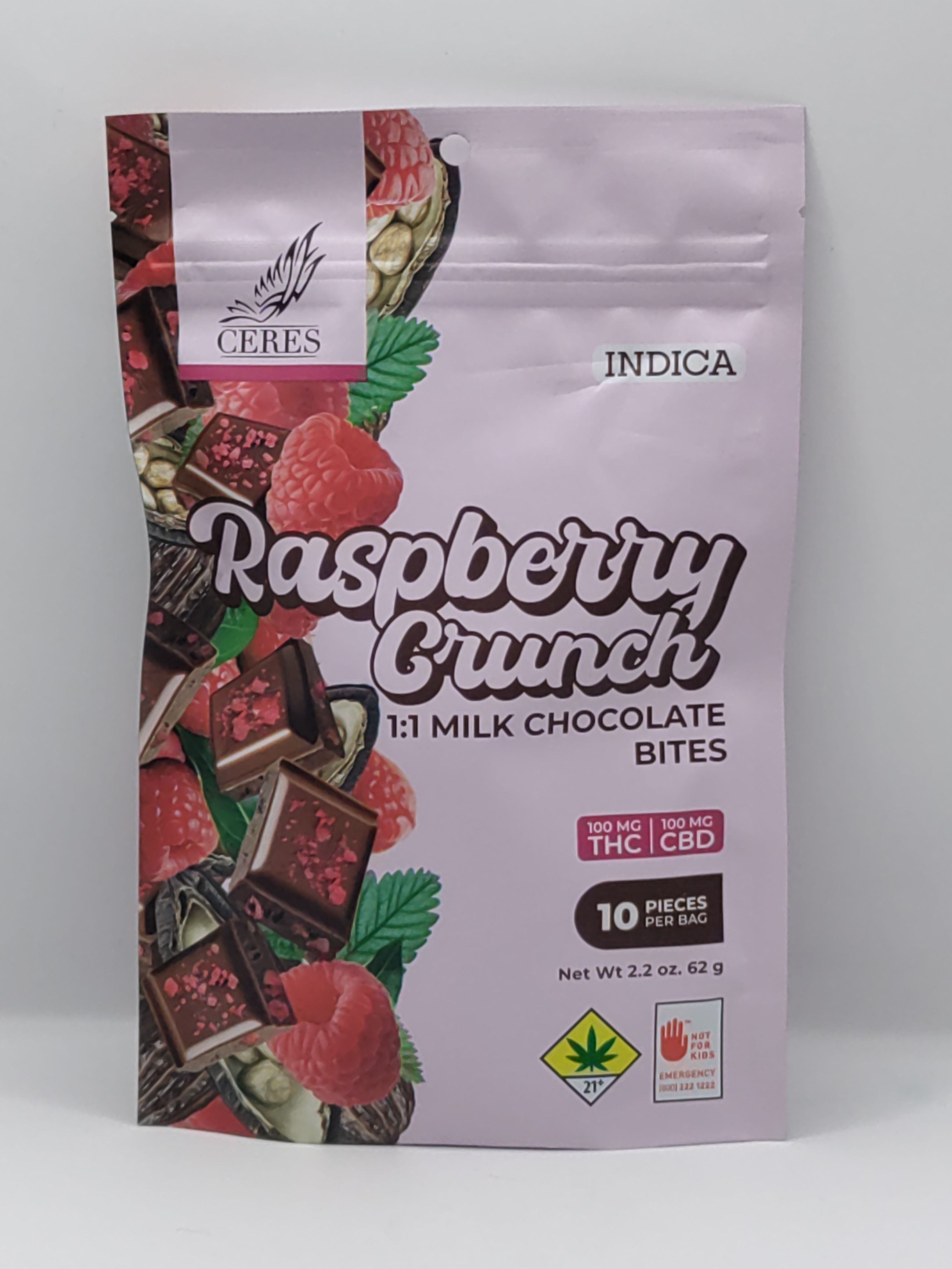 Milk Chocolate Raspberry Crunch Bites
