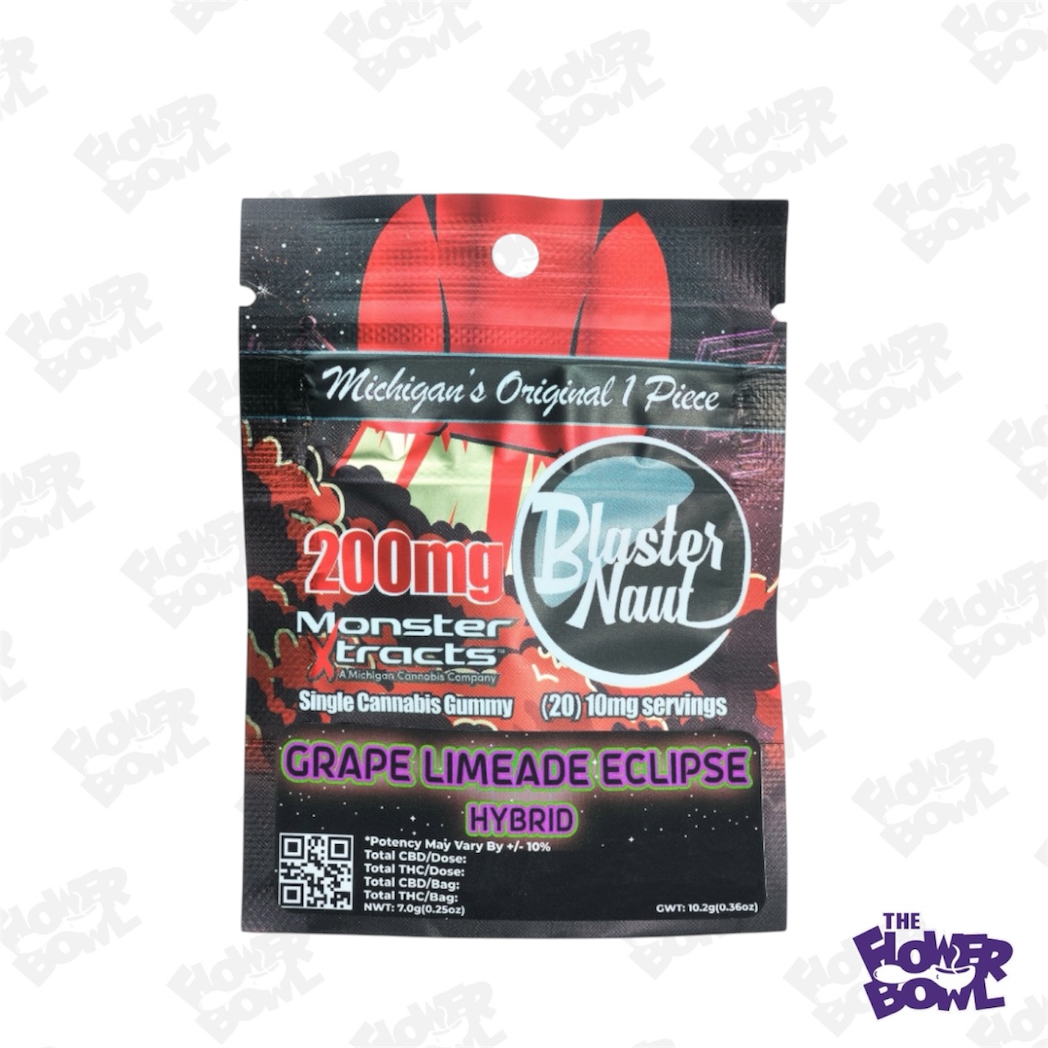 AU Monster x Blasternaut: Grape Limeade Eclipse Single Gummy 200mg (H)