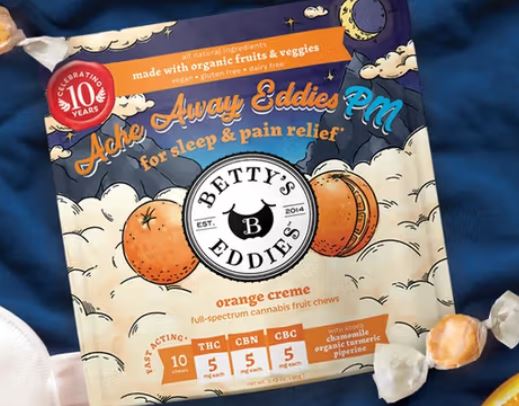 Betty's Eddies | Orange Cream Fruit Chews | 50mg product photo
