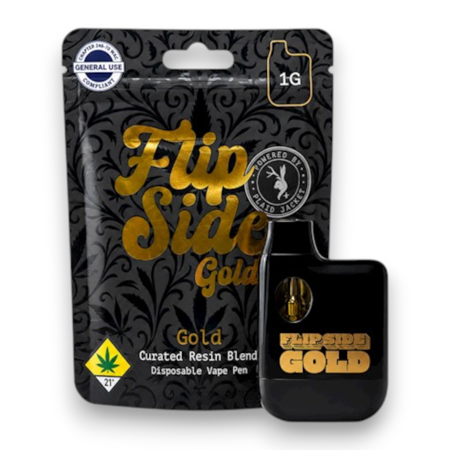 Grapefruit Romulan 1g GOLD Curated Resin Blend Disposable (Flipside)