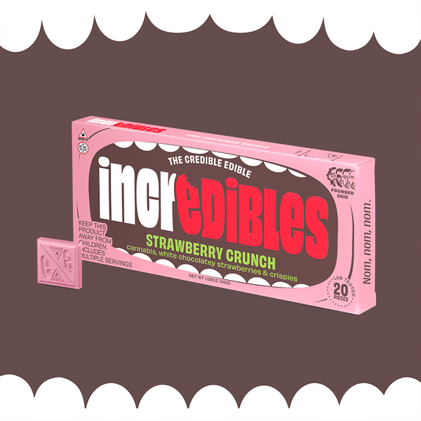 Strawberry Crunch Bar | Chocolate | 20 pack | 100mg THC product photo