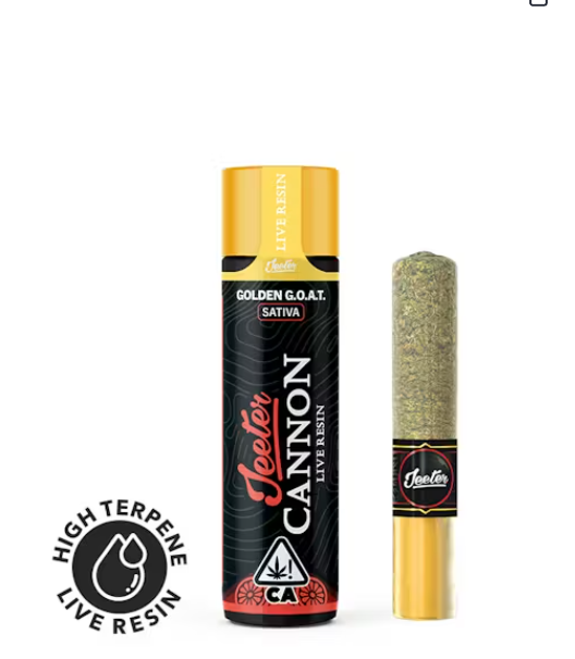 Cannon | Golden G.O.A.T | Infused Pre-roll | 1.3g | Sativa